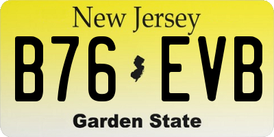 NJ license plate B76EVB