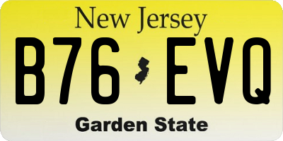 NJ license plate B76EVQ