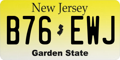NJ license plate B76EWJ