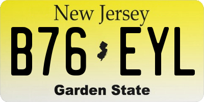 NJ license plate B76EYL