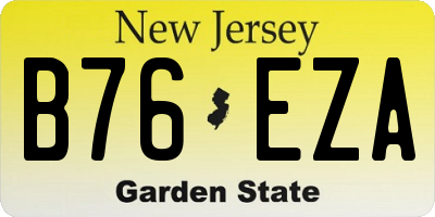 NJ license plate B76EZA