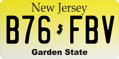 NJ license plate B76FBV