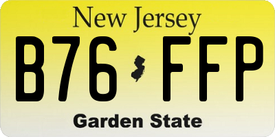 NJ license plate B76FFP