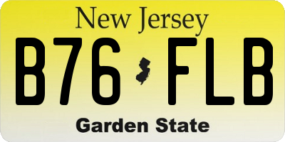 NJ license plate B76FLB