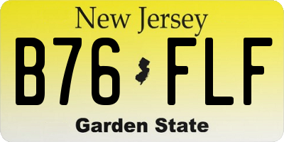 NJ license plate B76FLF