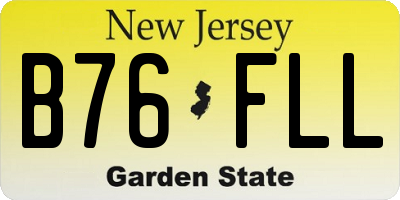 NJ license plate B76FLL