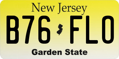 NJ license plate B76FLO