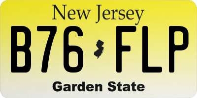 NJ license plate B76FLP