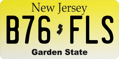 NJ license plate B76FLS