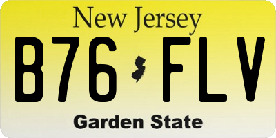 NJ license plate B76FLV