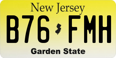 NJ license plate B76FMH