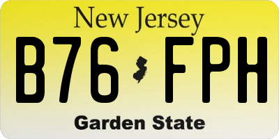 NJ license plate B76FPH
