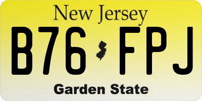 NJ license plate B76FPJ