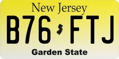 NJ license plate B76FTJ