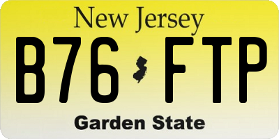 NJ license plate B76FTP