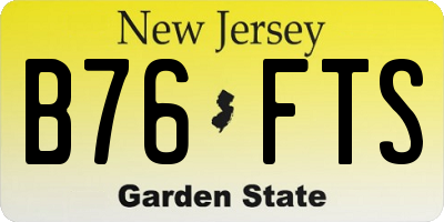 NJ license plate B76FTS