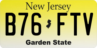 NJ license plate B76FTV