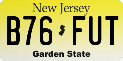 NJ license plate B76FUT