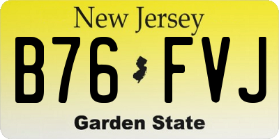 NJ license plate B76FVJ