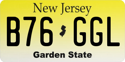 NJ license plate B76GGL
