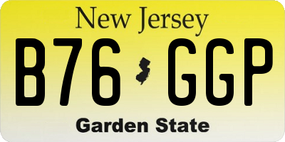 NJ license plate B76GGP