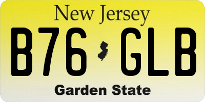 NJ license plate B76GLB