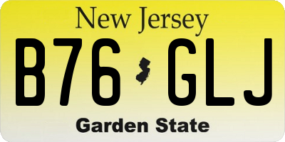 NJ license plate B76GLJ