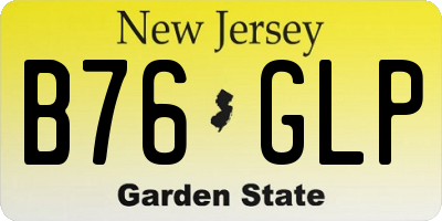 NJ license plate B76GLP