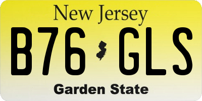 NJ license plate B76GLS