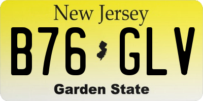 NJ license plate B76GLV