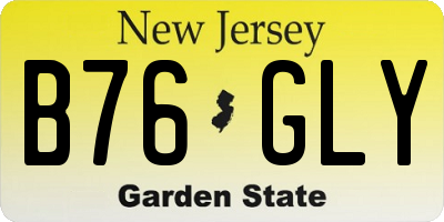 NJ license plate B76GLY