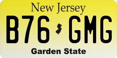 NJ license plate B76GMG