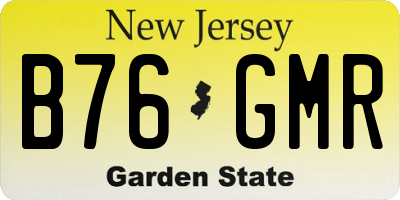 NJ license plate B76GMR