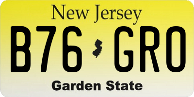 NJ license plate B76GRO