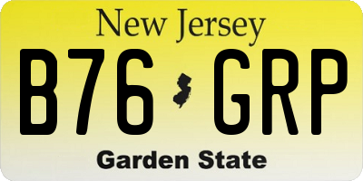 NJ license plate B76GRP