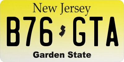 NJ license plate B76GTA