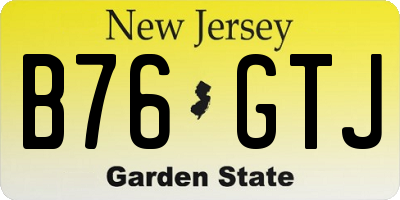 NJ license plate B76GTJ