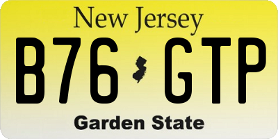 NJ license plate B76GTP