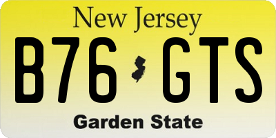 NJ license plate B76GTS