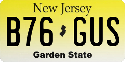 NJ license plate B76GUS