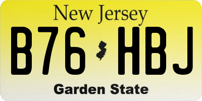 NJ license plate B76HBJ