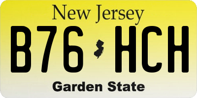 NJ license plate B76HCH