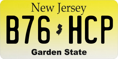 NJ license plate B76HCP