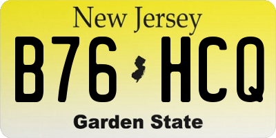 NJ license plate B76HCQ