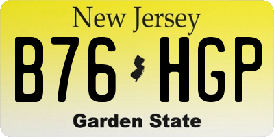 NJ license plate B76HGP
