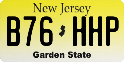 NJ license plate B76HHP