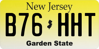NJ license plate B76HHT