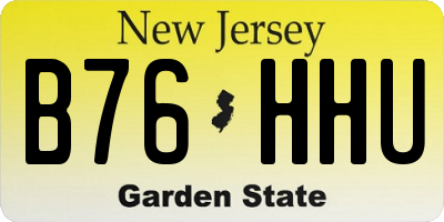 NJ license plate B76HHU
