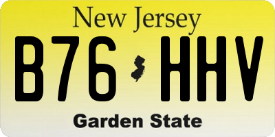 NJ license plate B76HHV