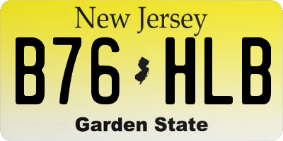 NJ license plate B76HLB